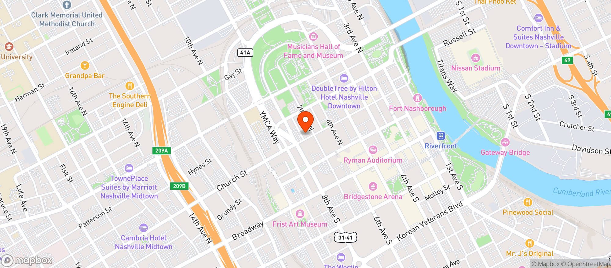 Map showing Homewood Suites