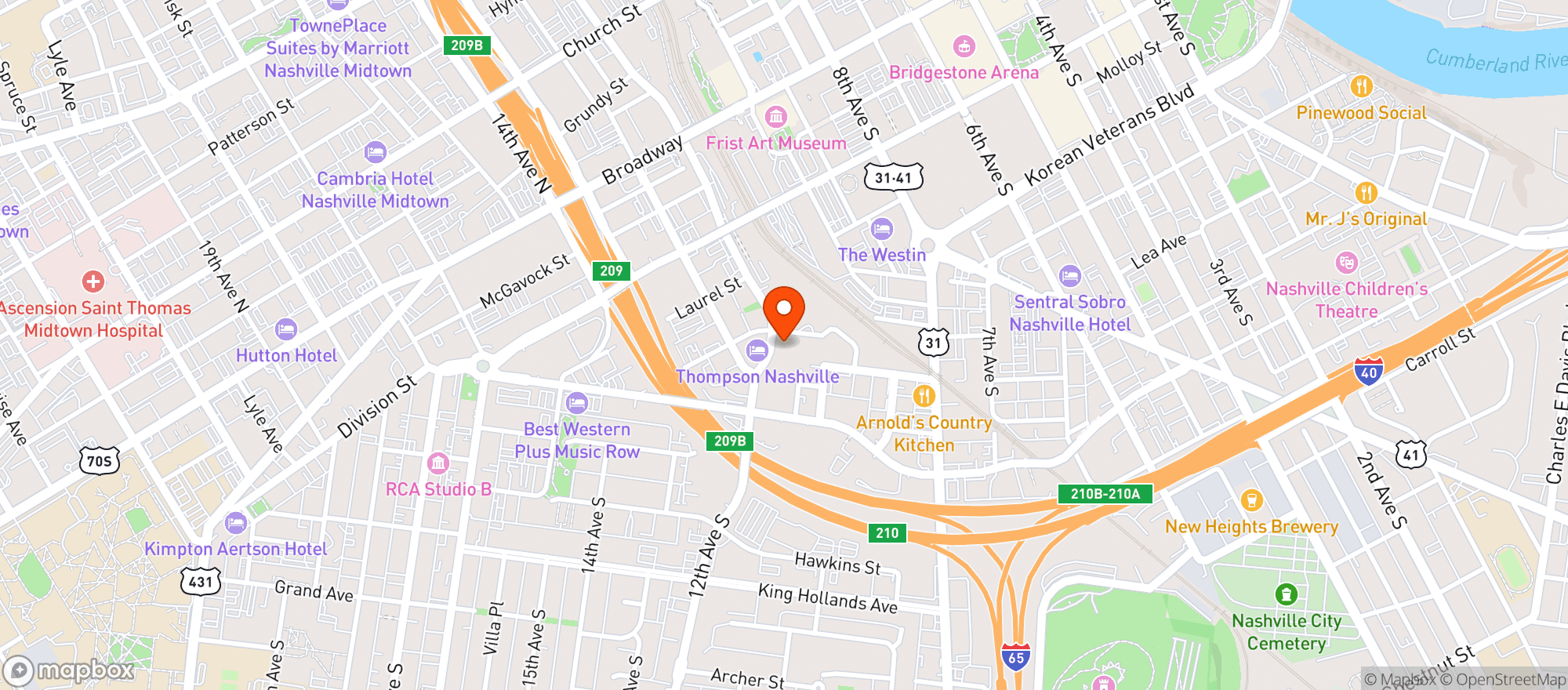 Map showing The Pub