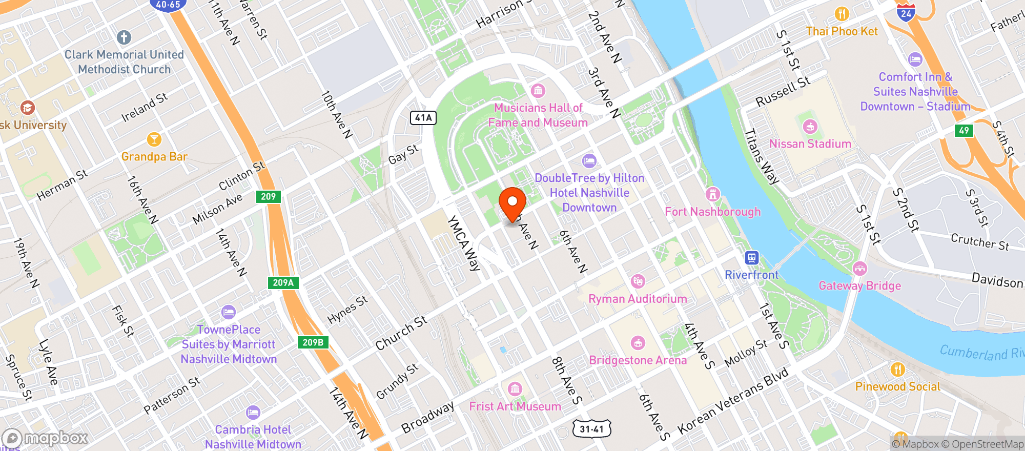 Map showing The Capitol Hotel