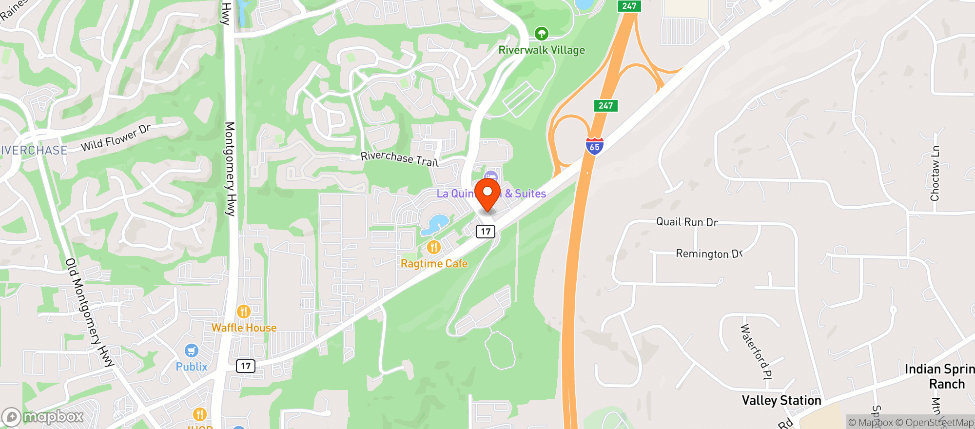 Map showing Valleydale Shell