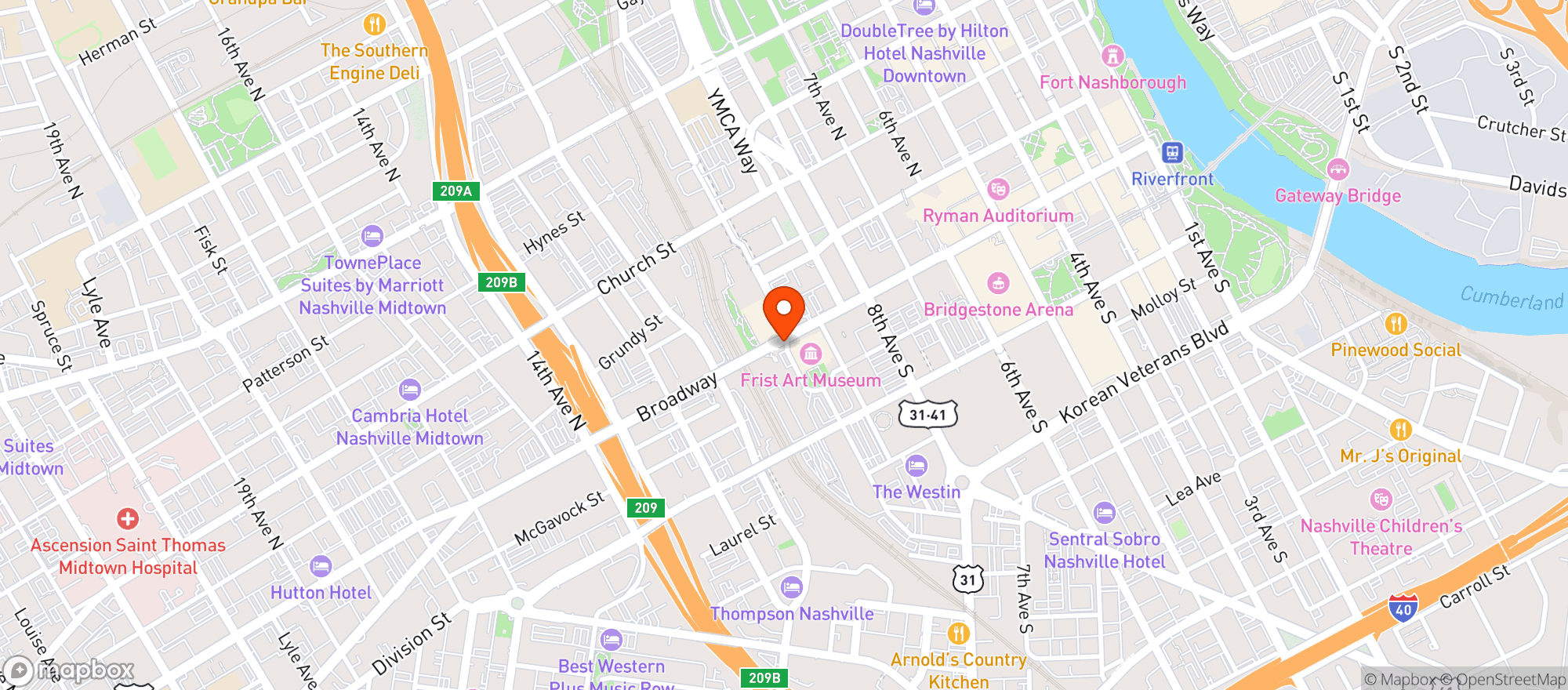 Map showing Union Station Hotel #257