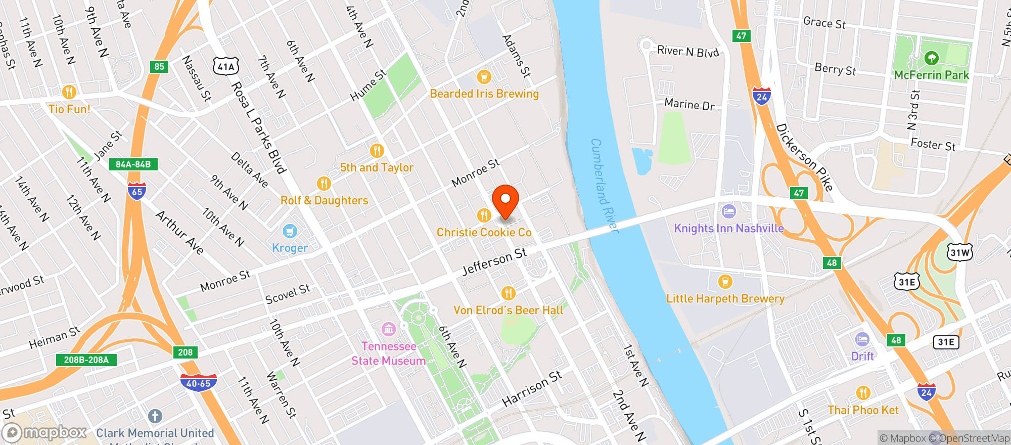 Map showing Sedona Taphouse