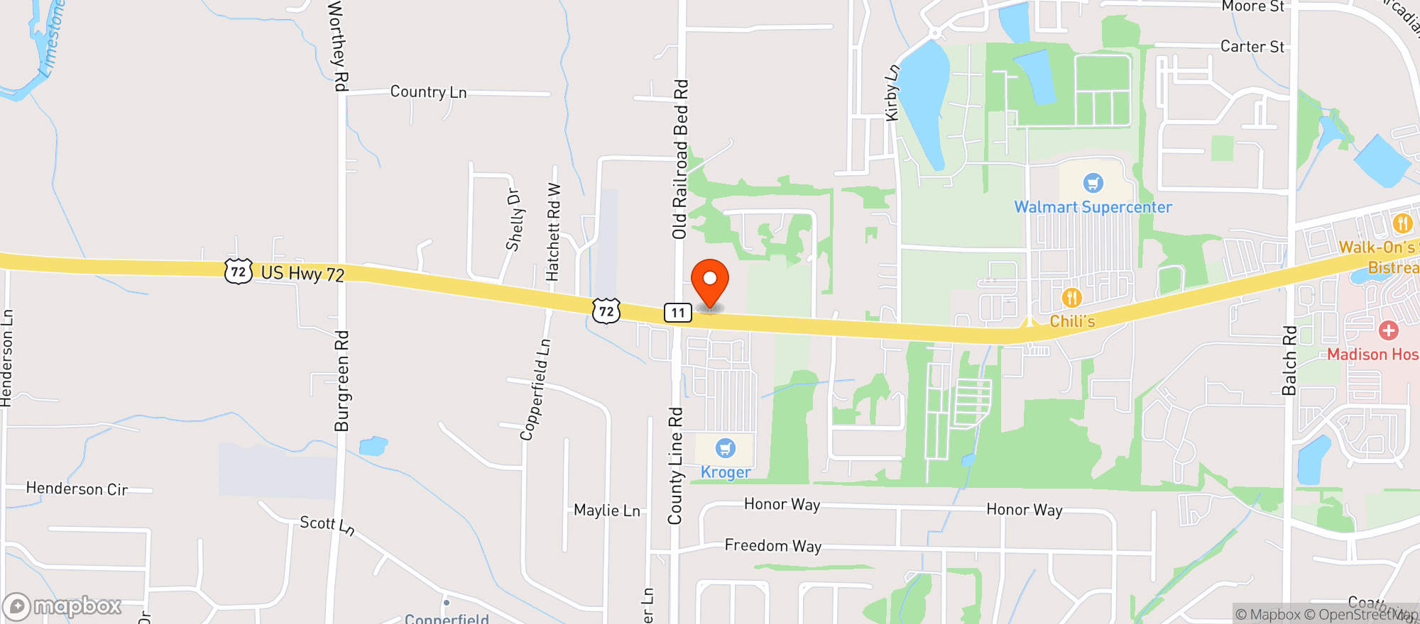Map showing WINDMILL BEVERAGE #6