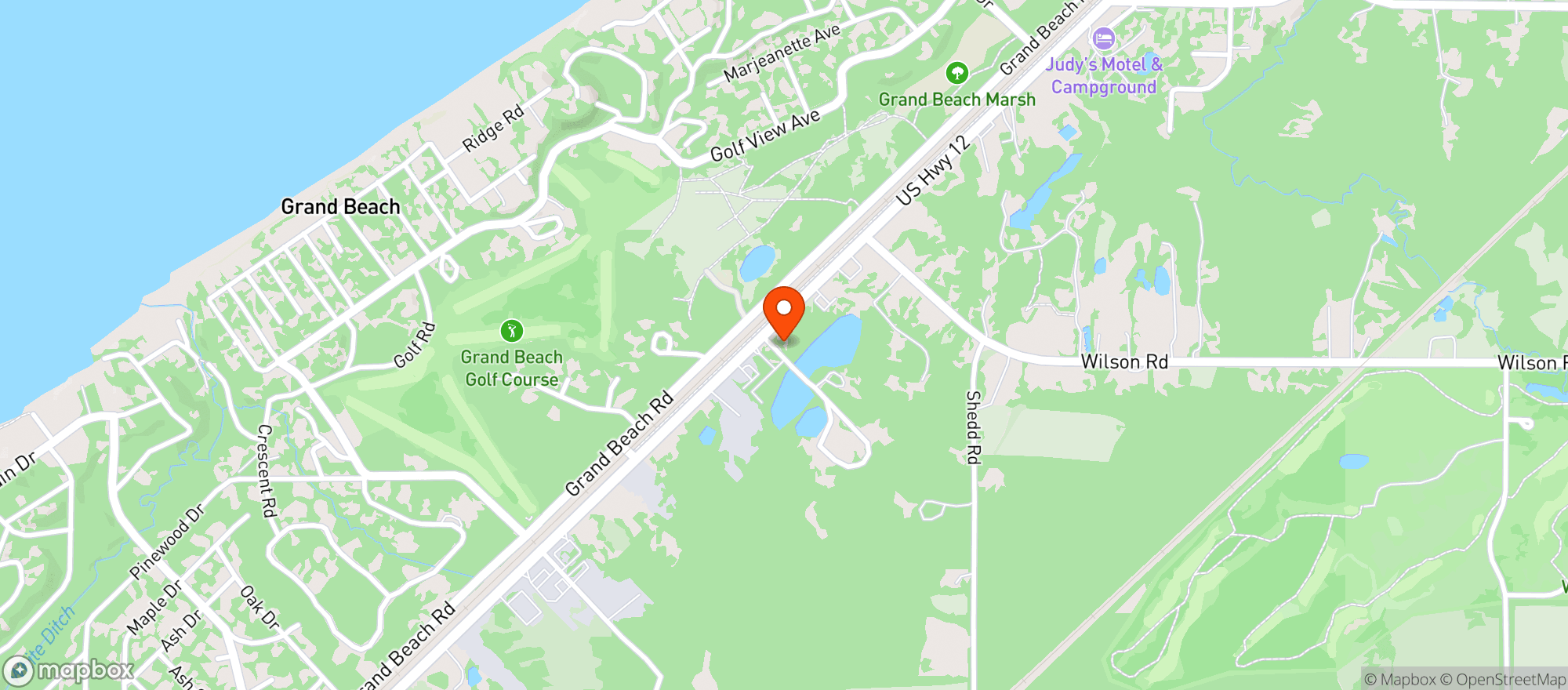 Map showing Pharmhouse Wellness New Buffalo