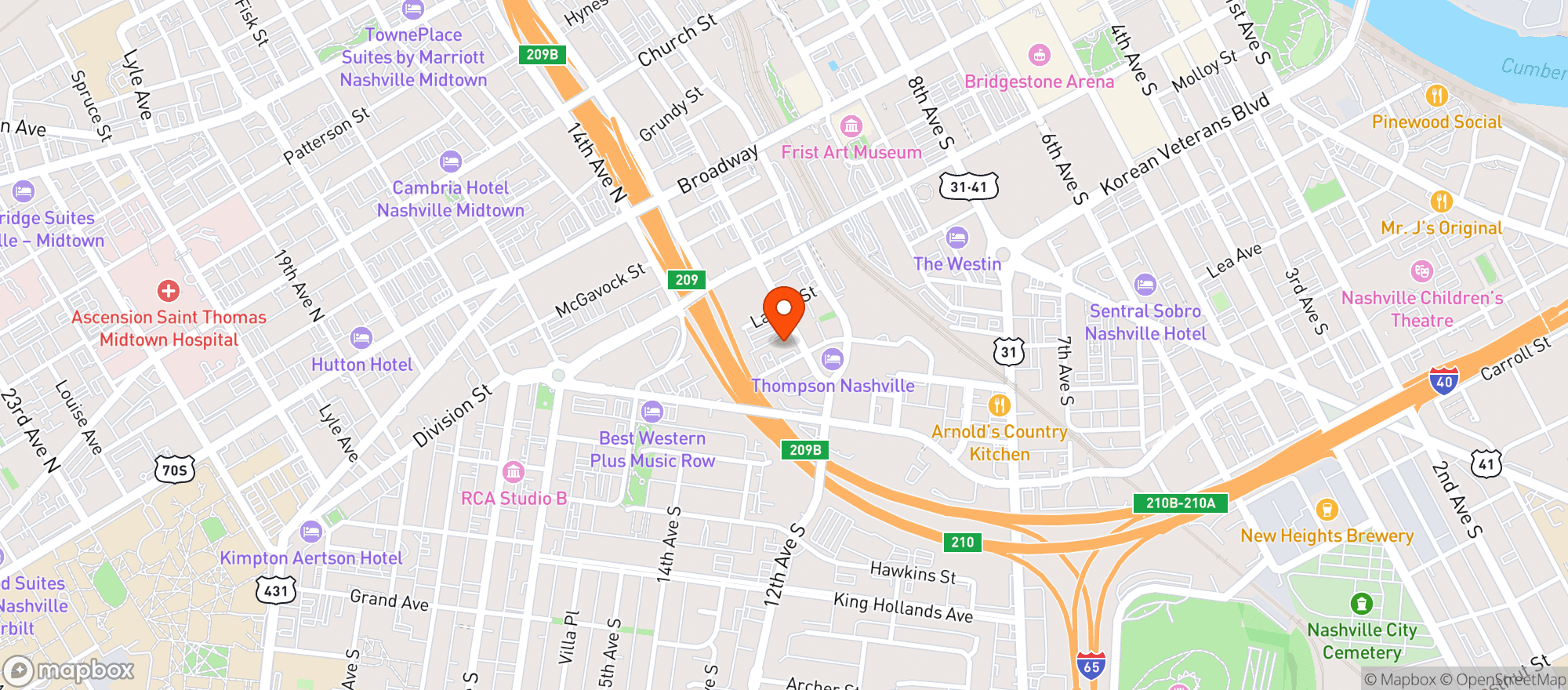 Map showing The Turnip Truck Urban Fare