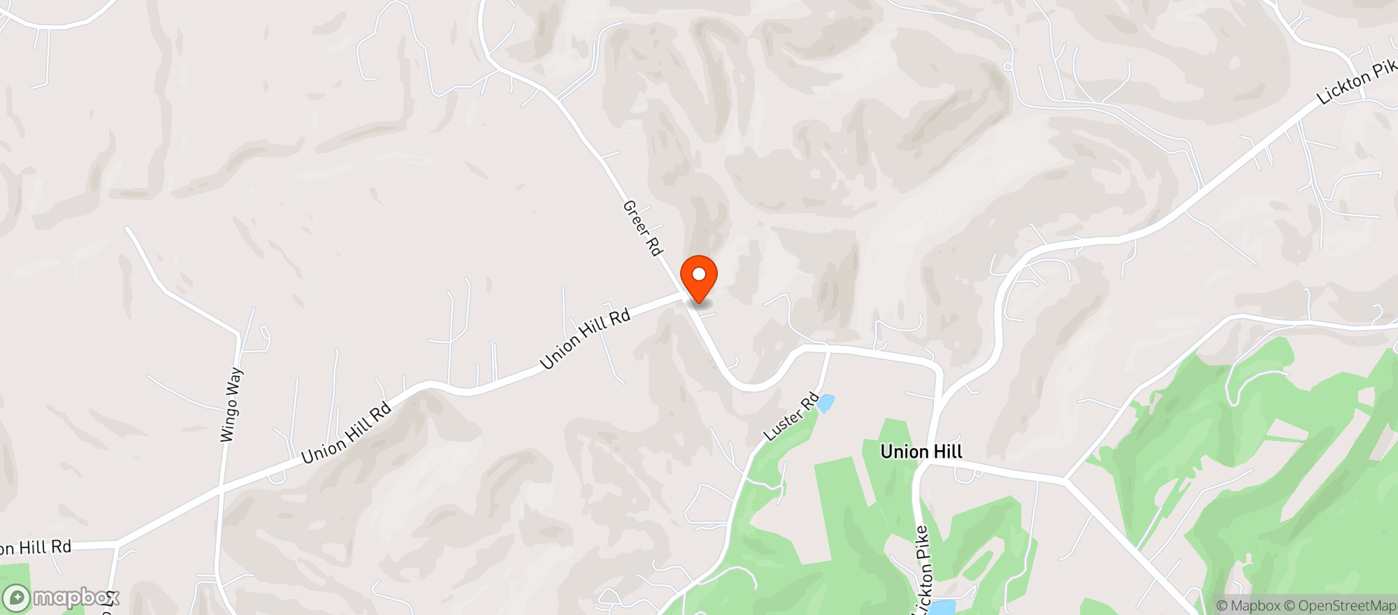 Map showing Union Hill Trading Post 