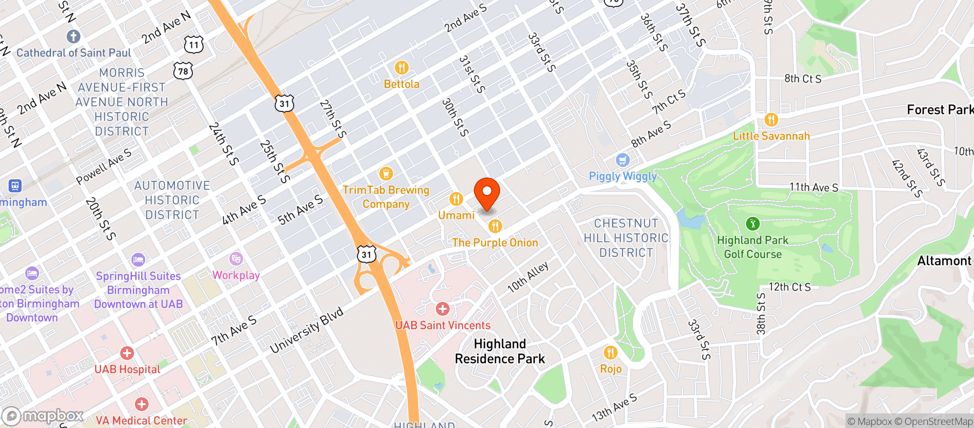 Map showing Slice Pizza