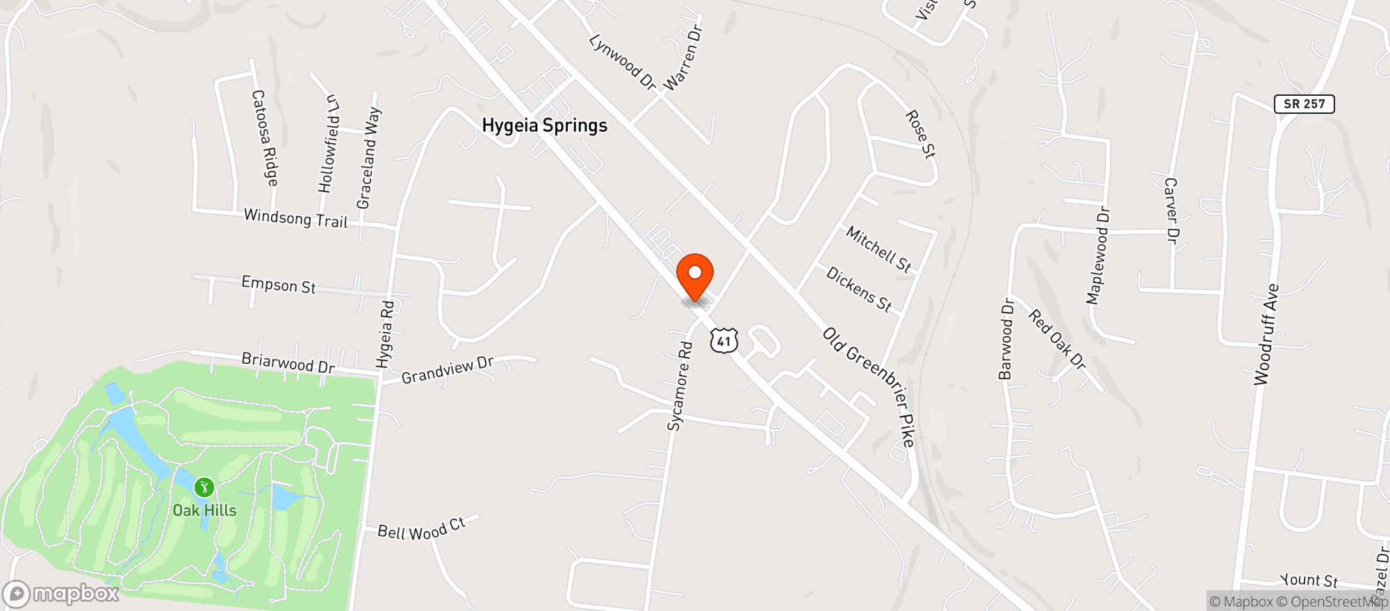Map showing Discount (Greenbrier)