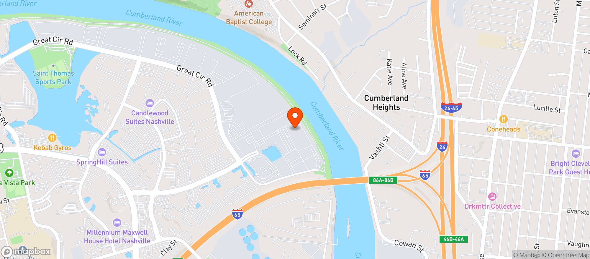 Map showing Advintage TN