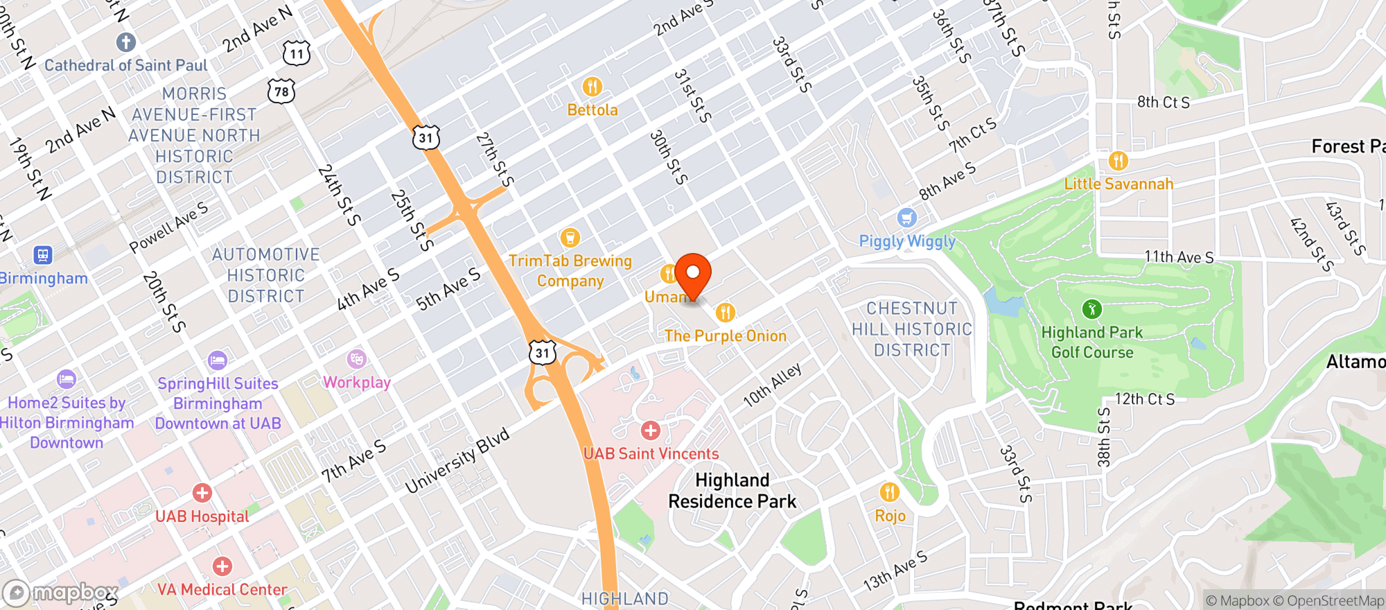 Map showing Lous Pub & Package Store