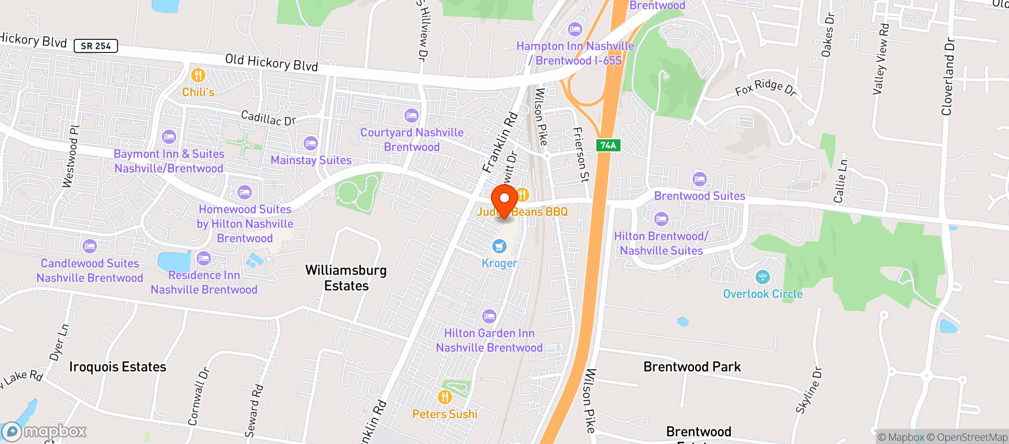 Map showing Kroger