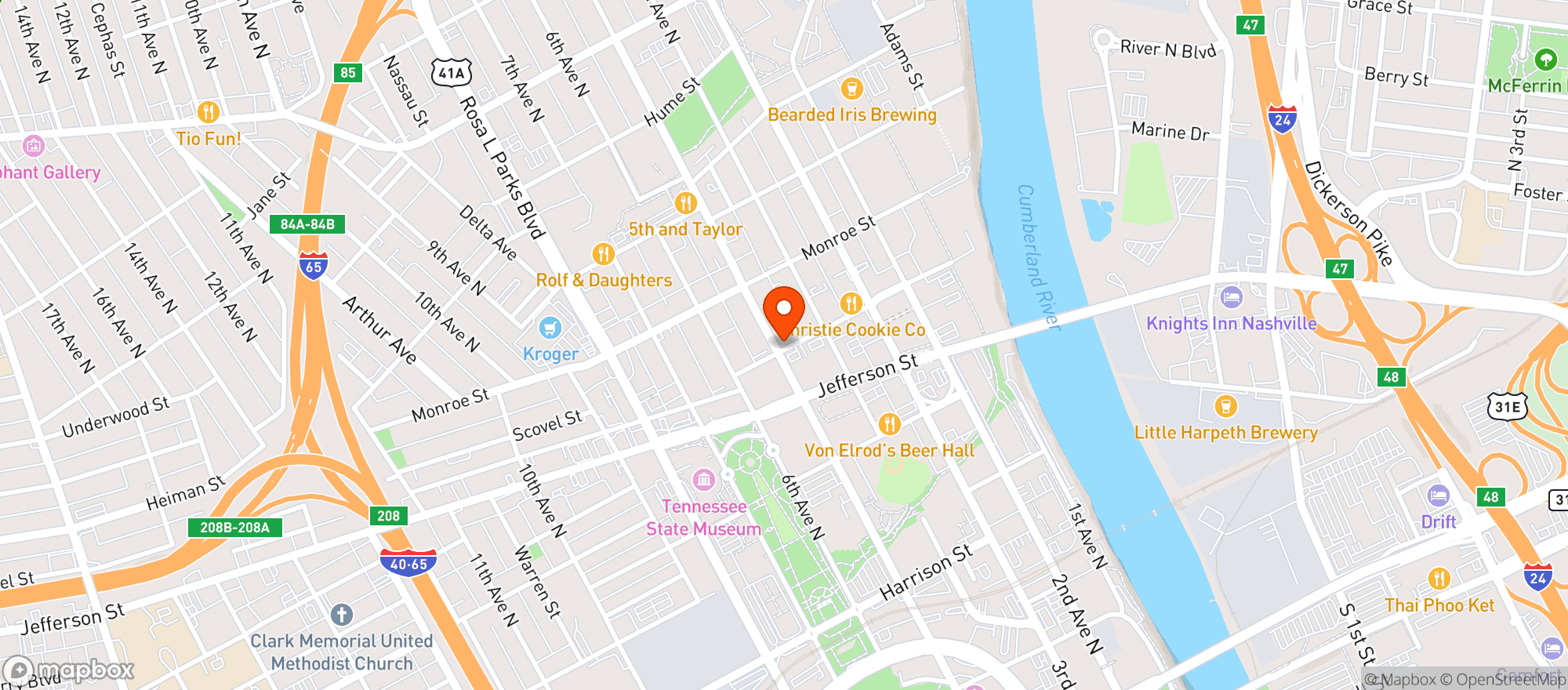 Map showing Germantown Cafe