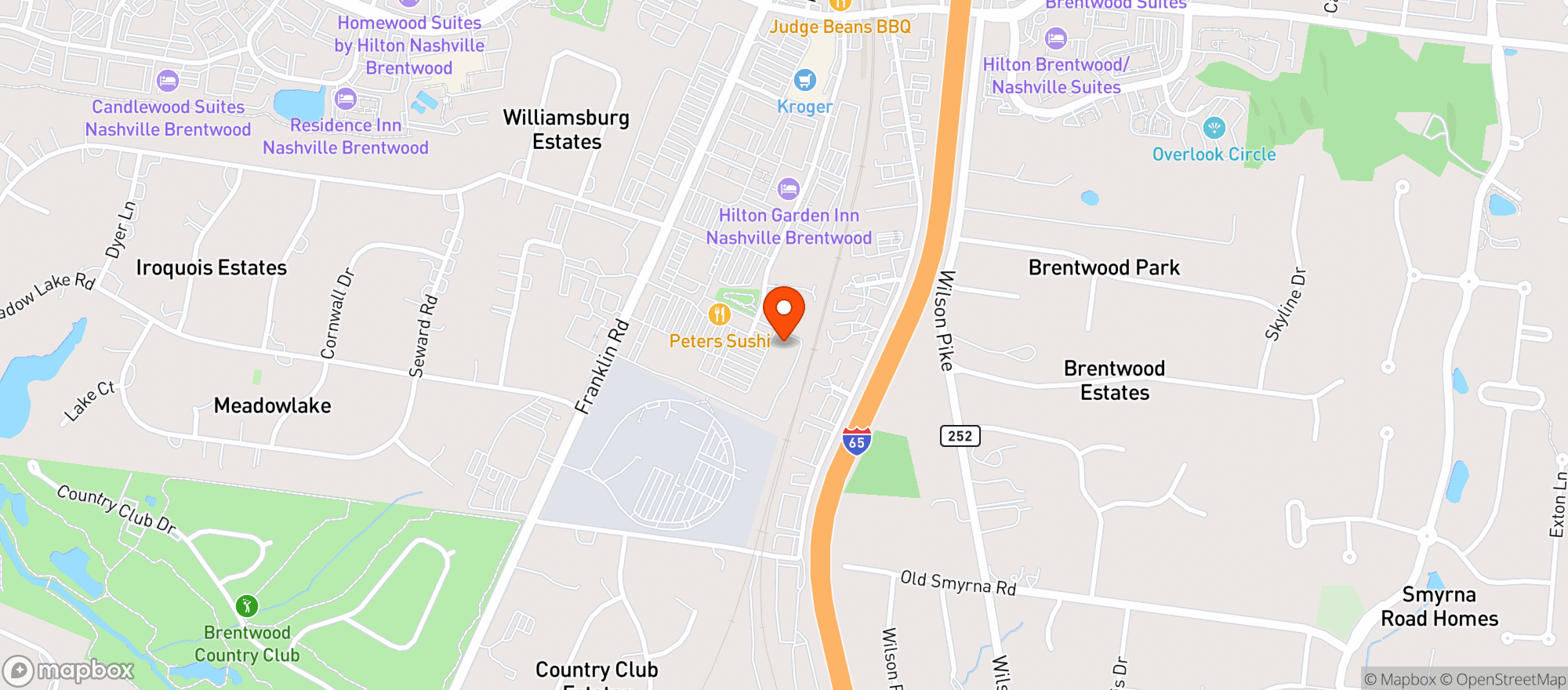 Map showing Total Wine & More - Brentwood Place Shopping Center
