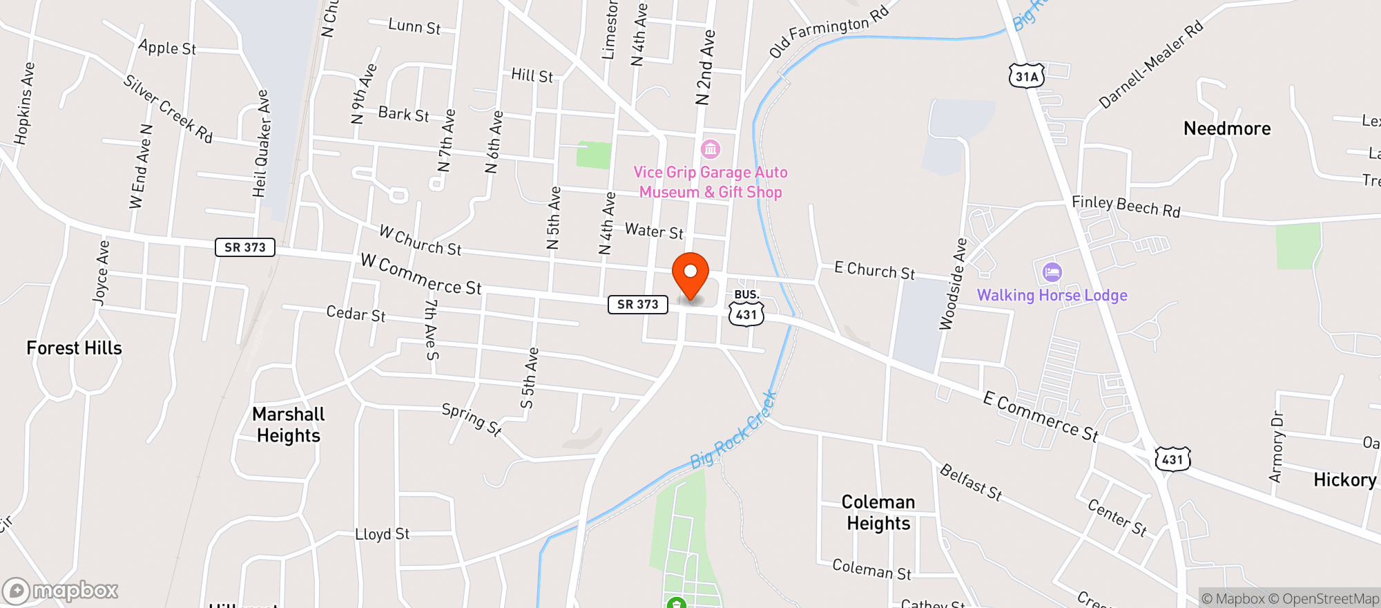 Map showing WESTSIDE LIQUOR STORE (LEWISBU