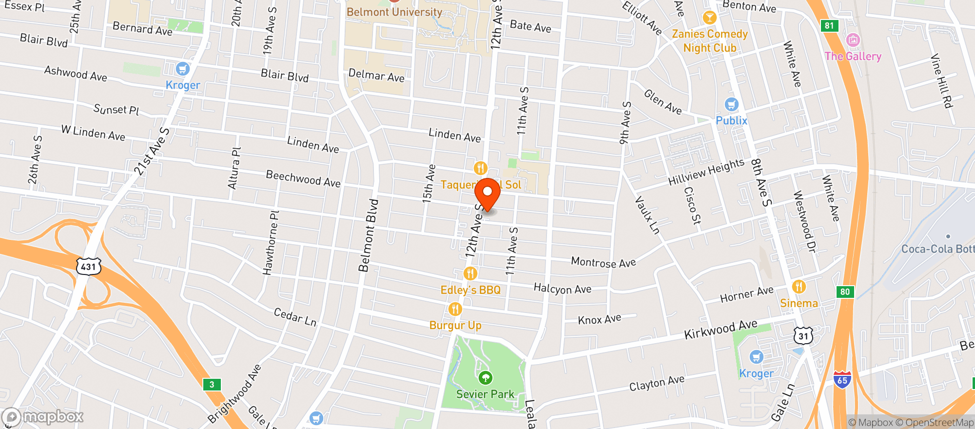 Map showing Urban Grub
