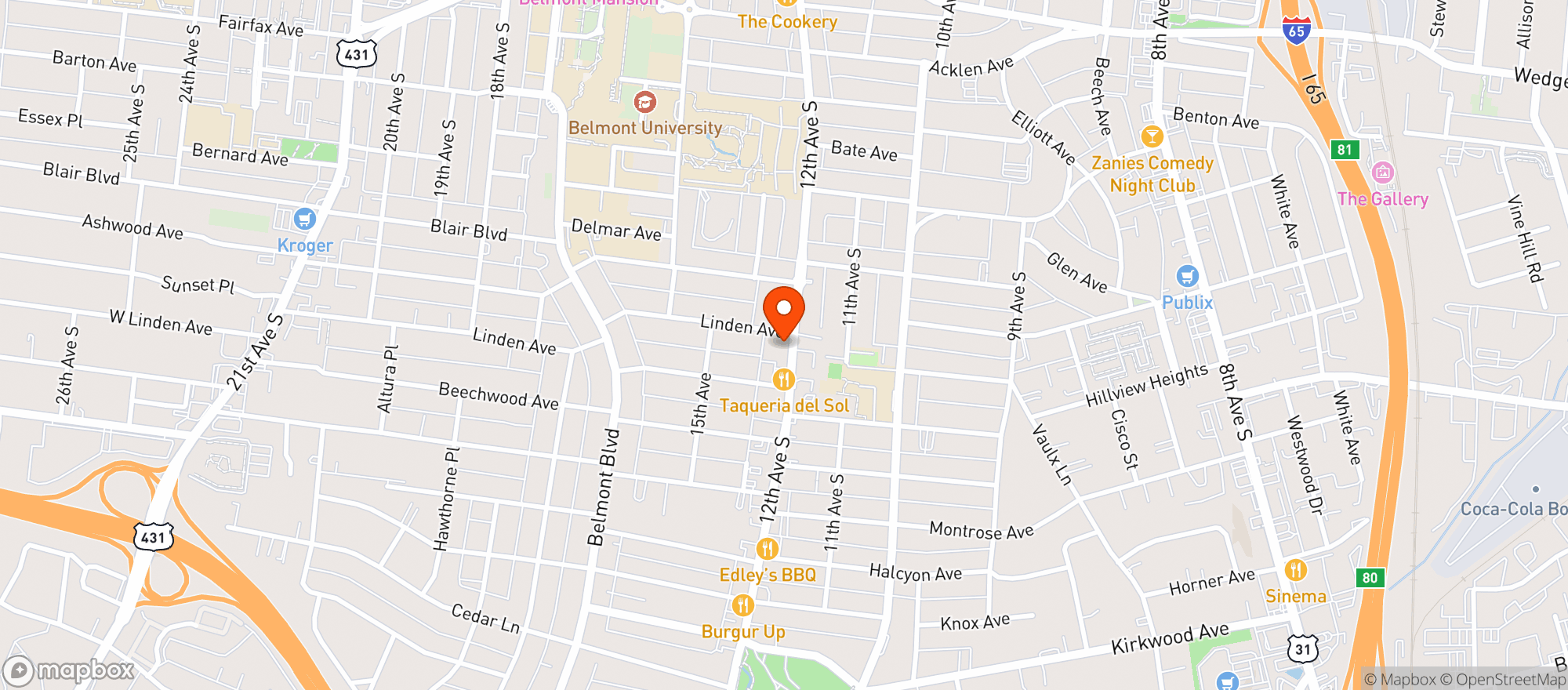 Map showing Locust