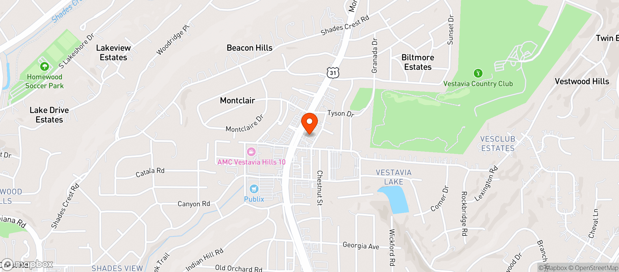 Map showing THE LOCAL