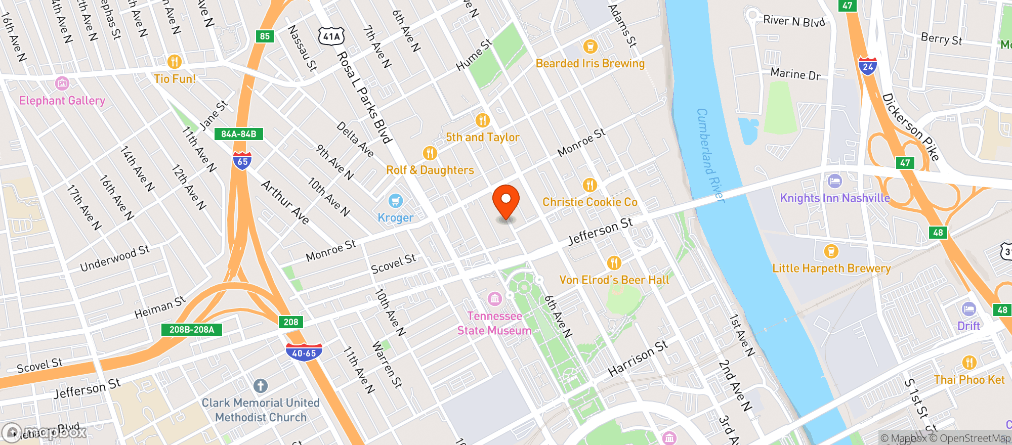 Map showing Sauced