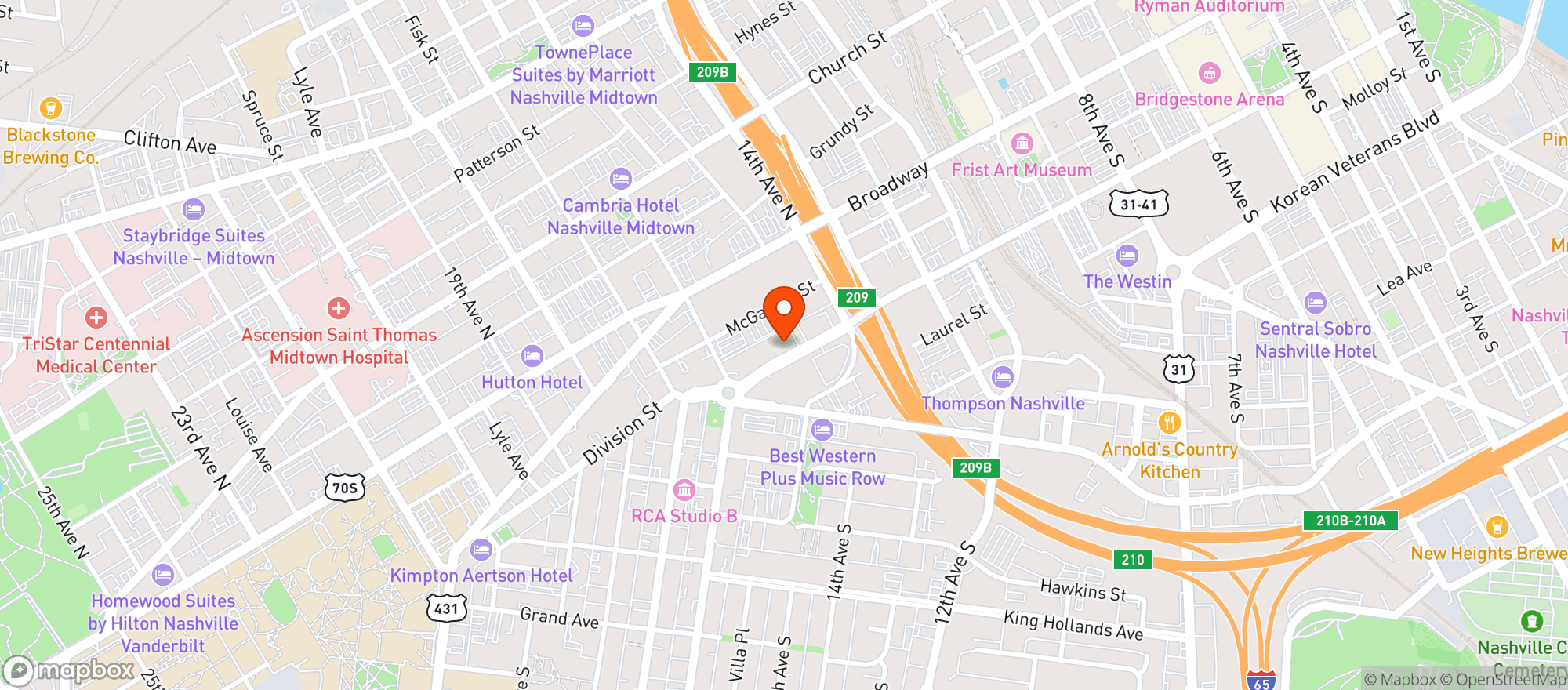 Map showing DAWGHOUSE SALOON