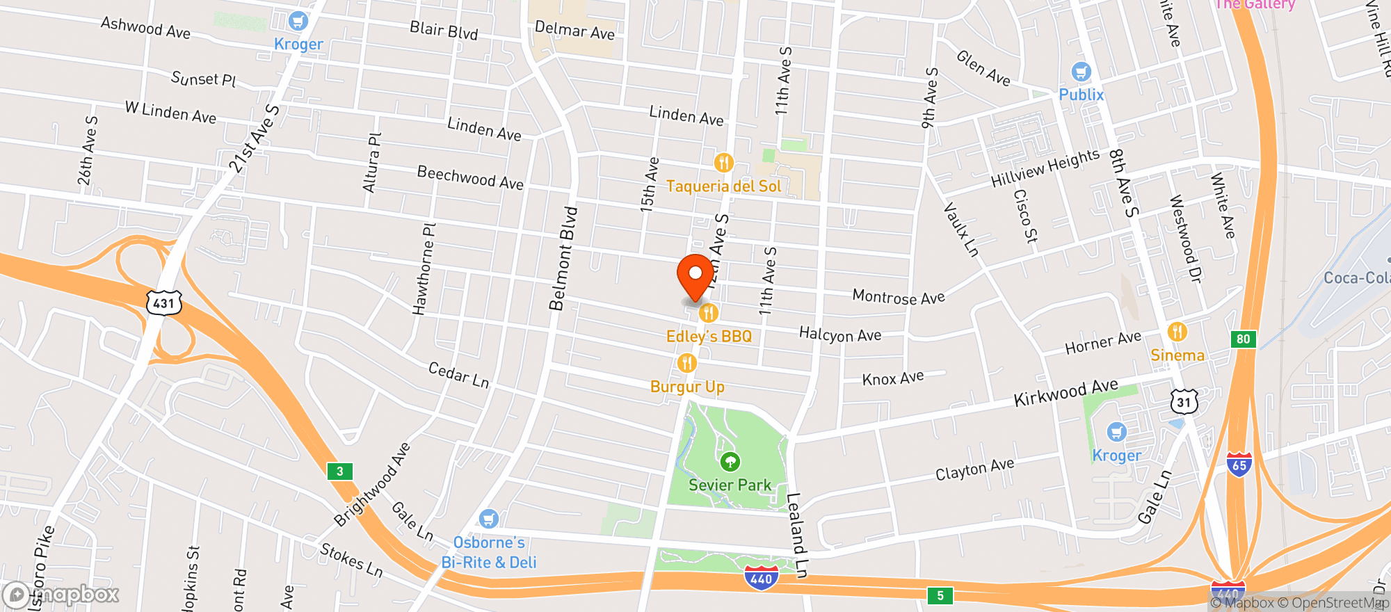 Map showing Hearts 12 South