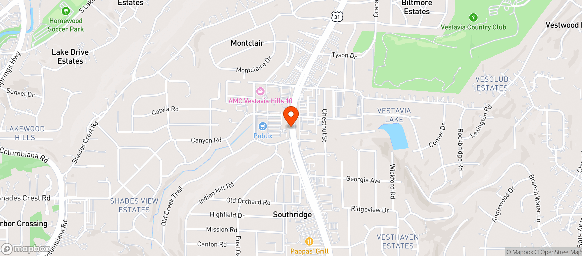 Map showing Publix Super Market