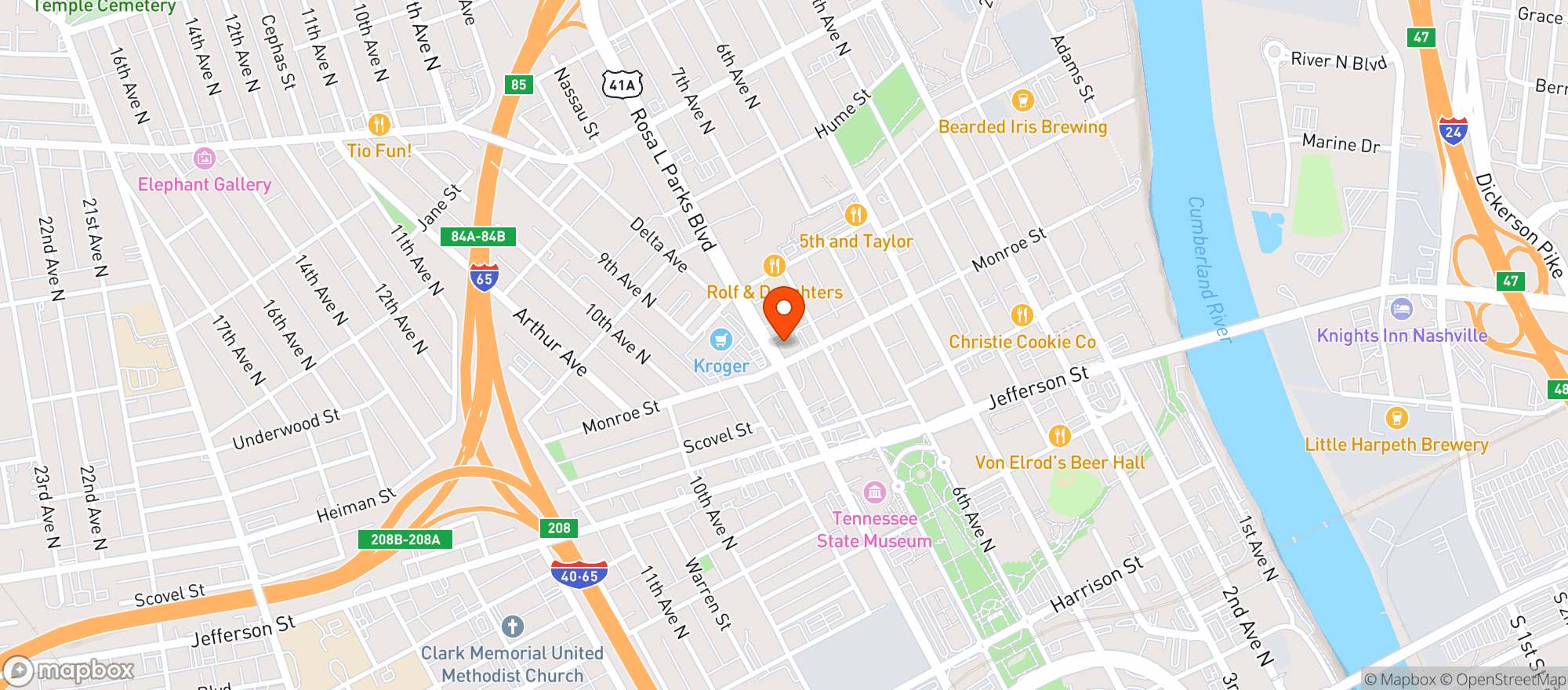 Map showing Germantown Pub