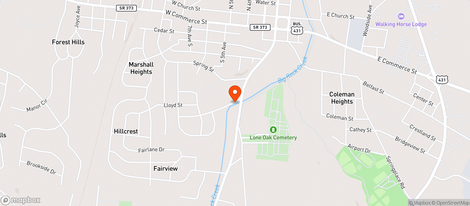 Map showing Fairview Market & Deli