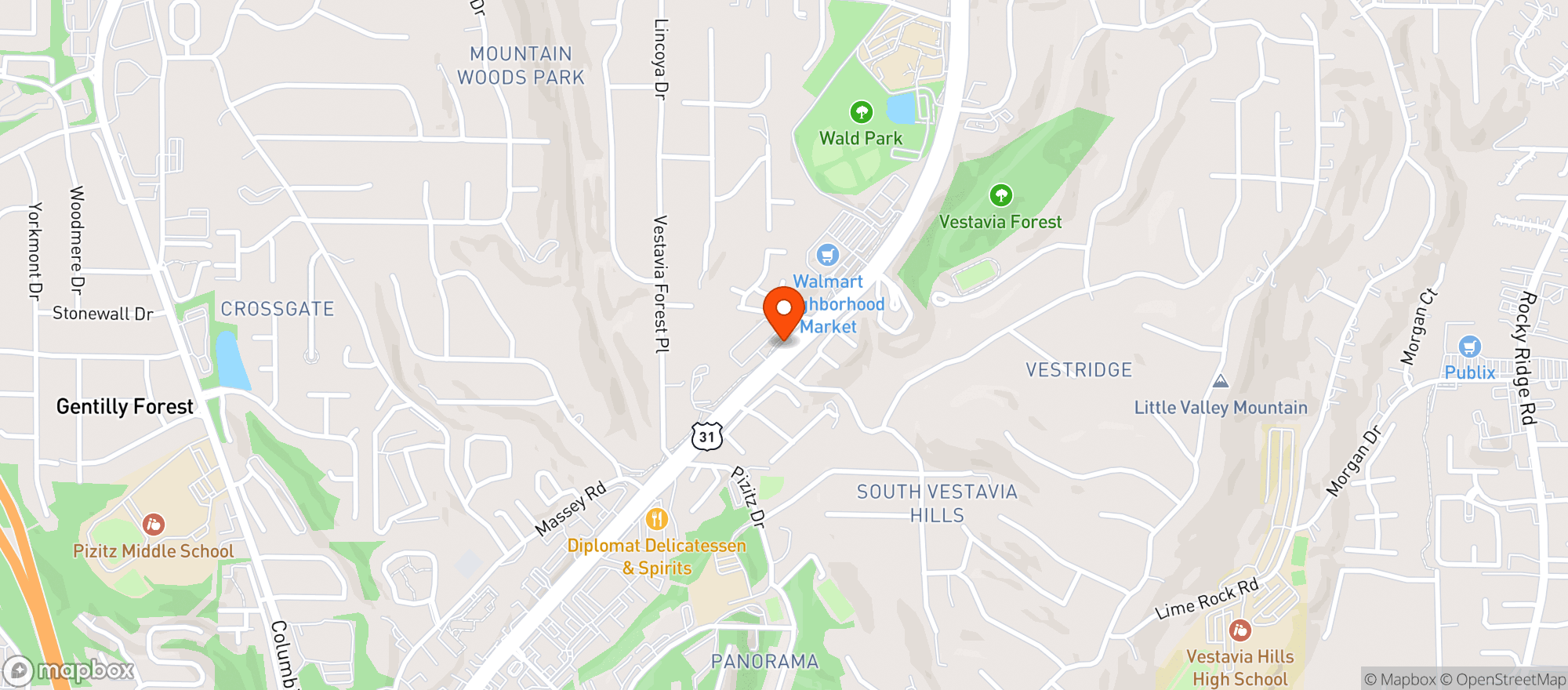Map showing Walmart Neighborhood Market