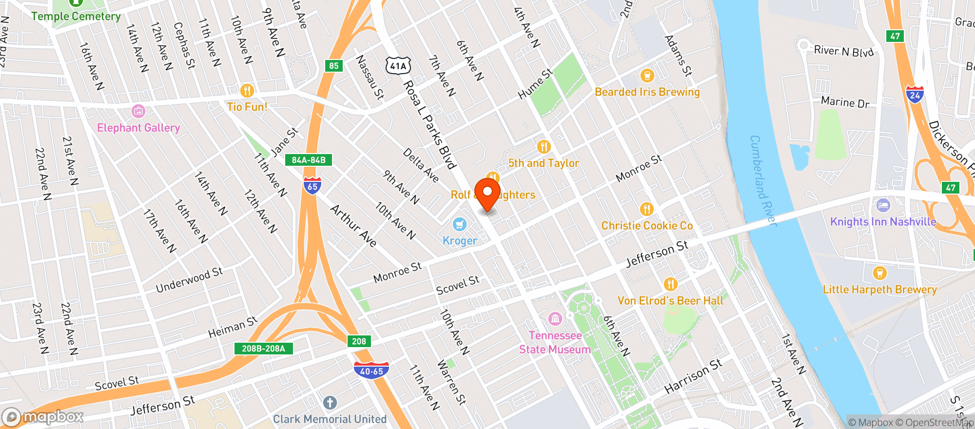 Map showing 8th Ave North Liquor