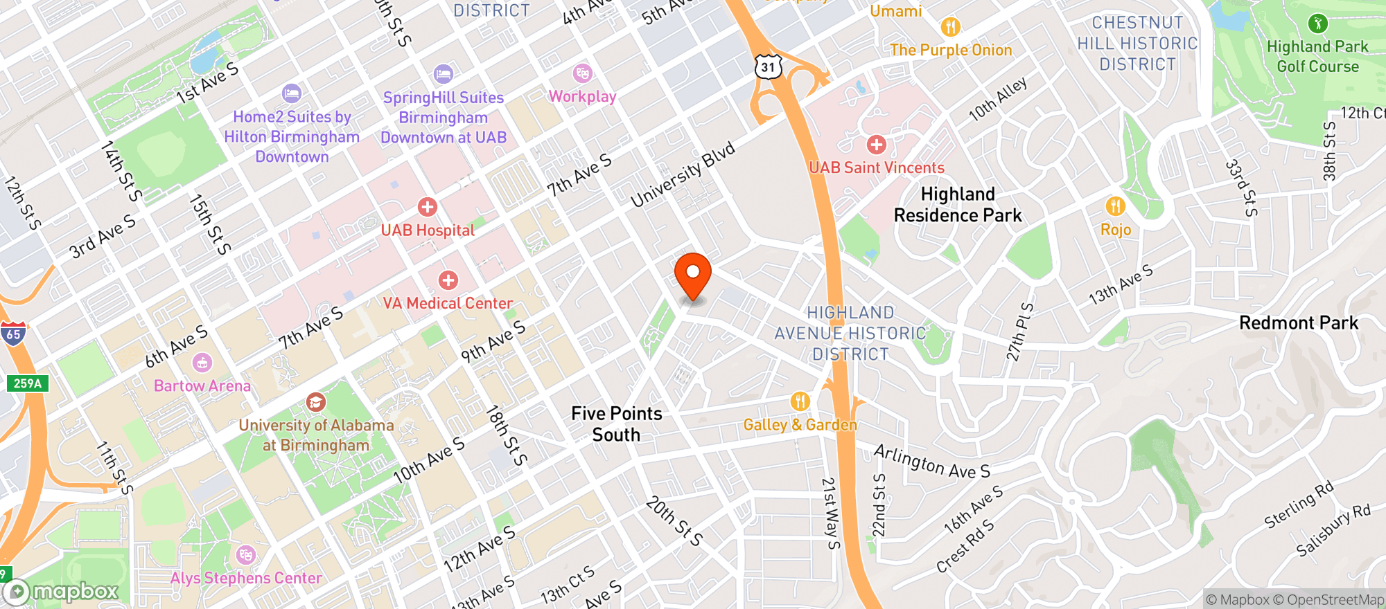 Map showing Magnolia Point