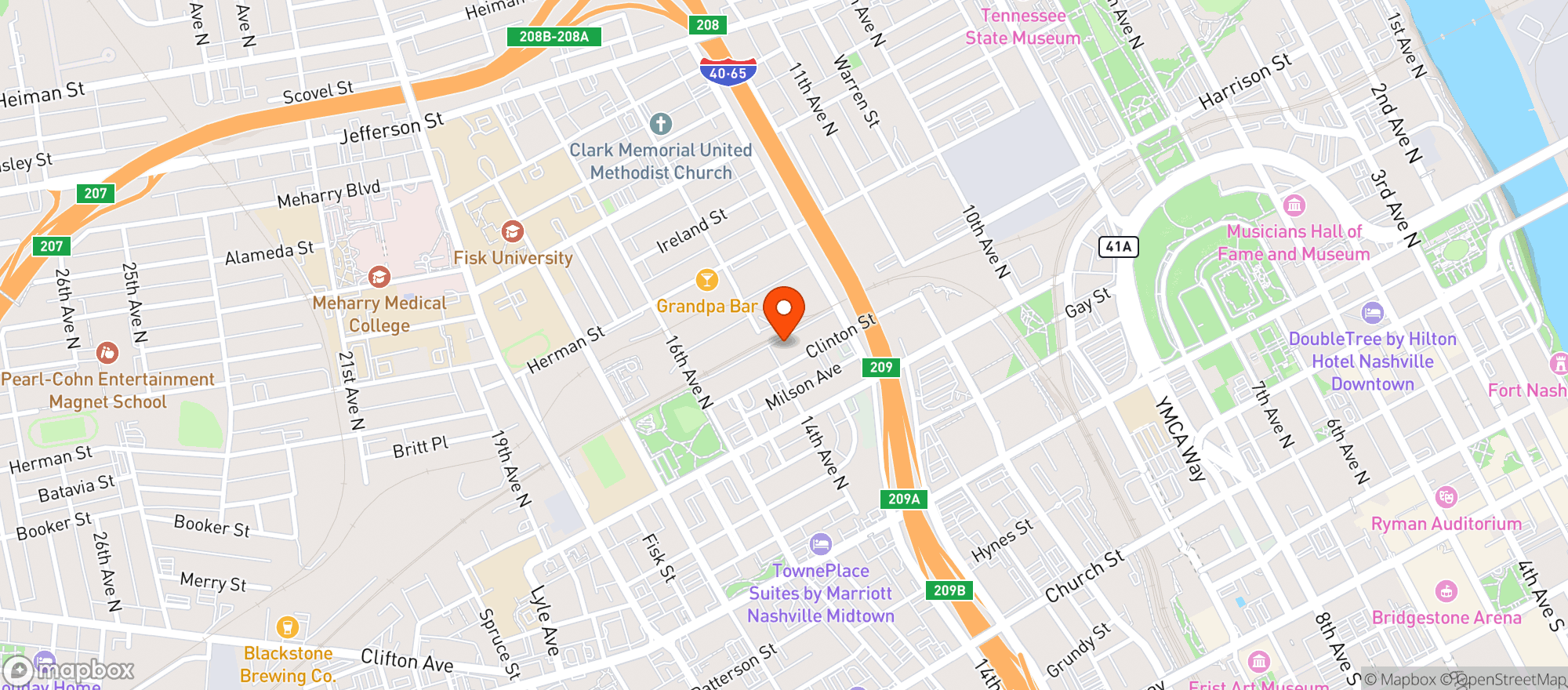Map showing Loft @ Third Coast