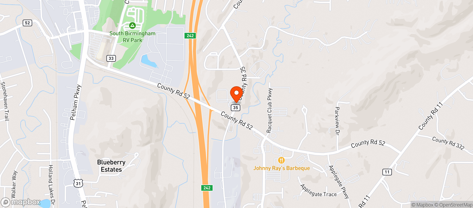 Map showing PELHAM SHELL
