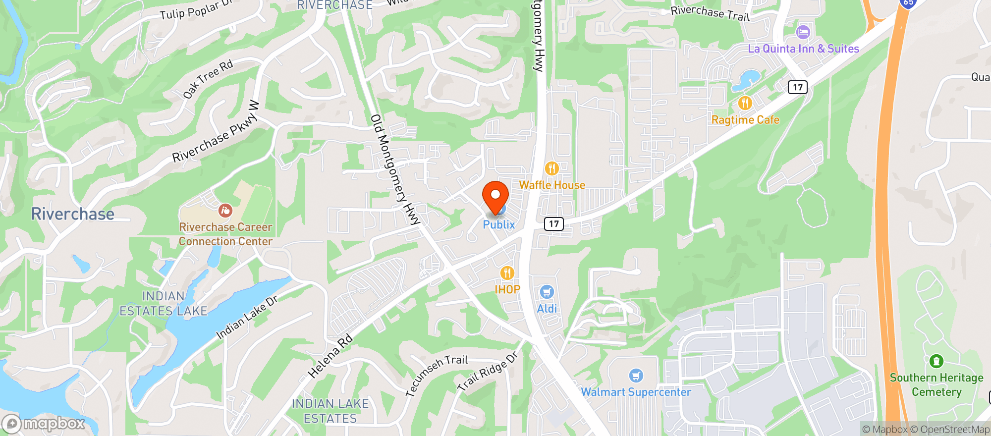 Map showing Publix Super Market #841