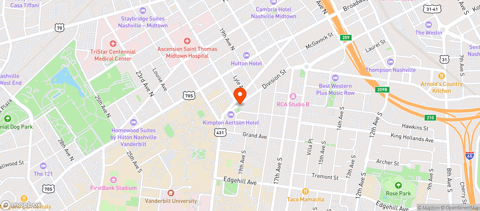 Map showing Winners Bar   Grill