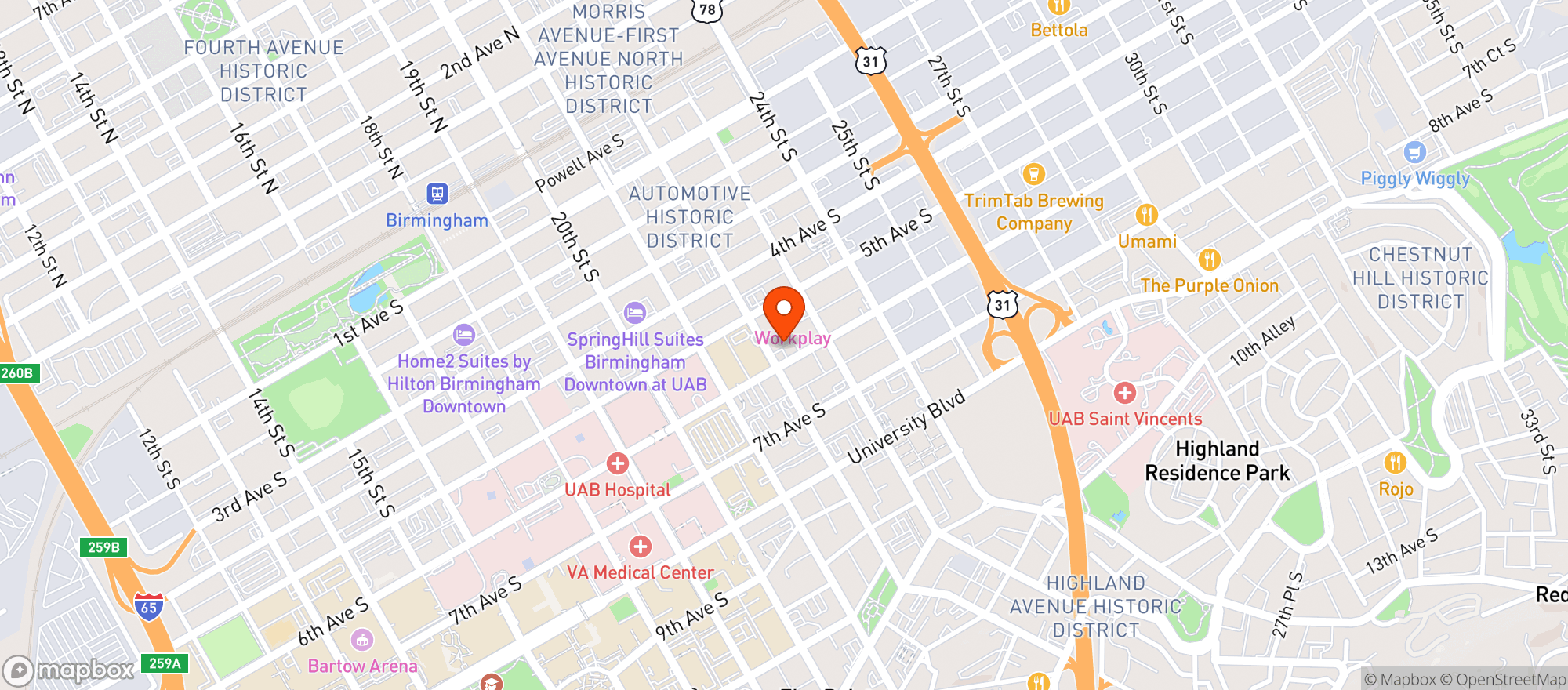 Map showing Roll Cajun Boudin