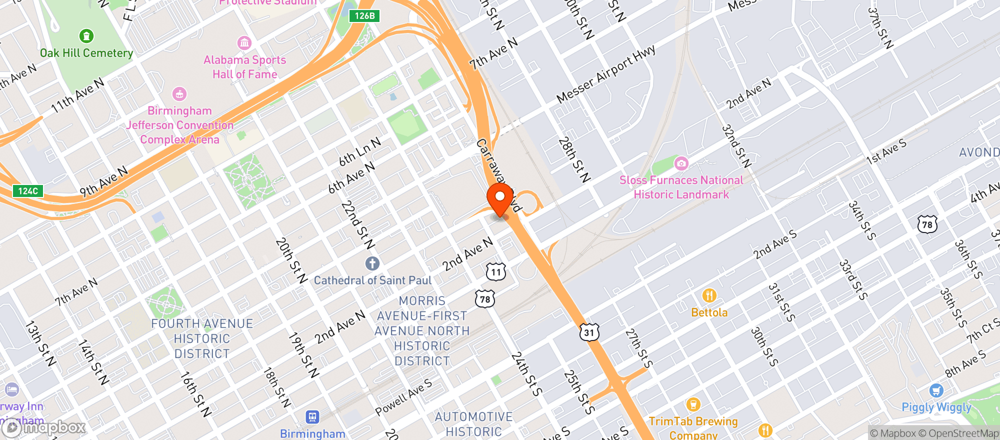 Map showing June Coffee