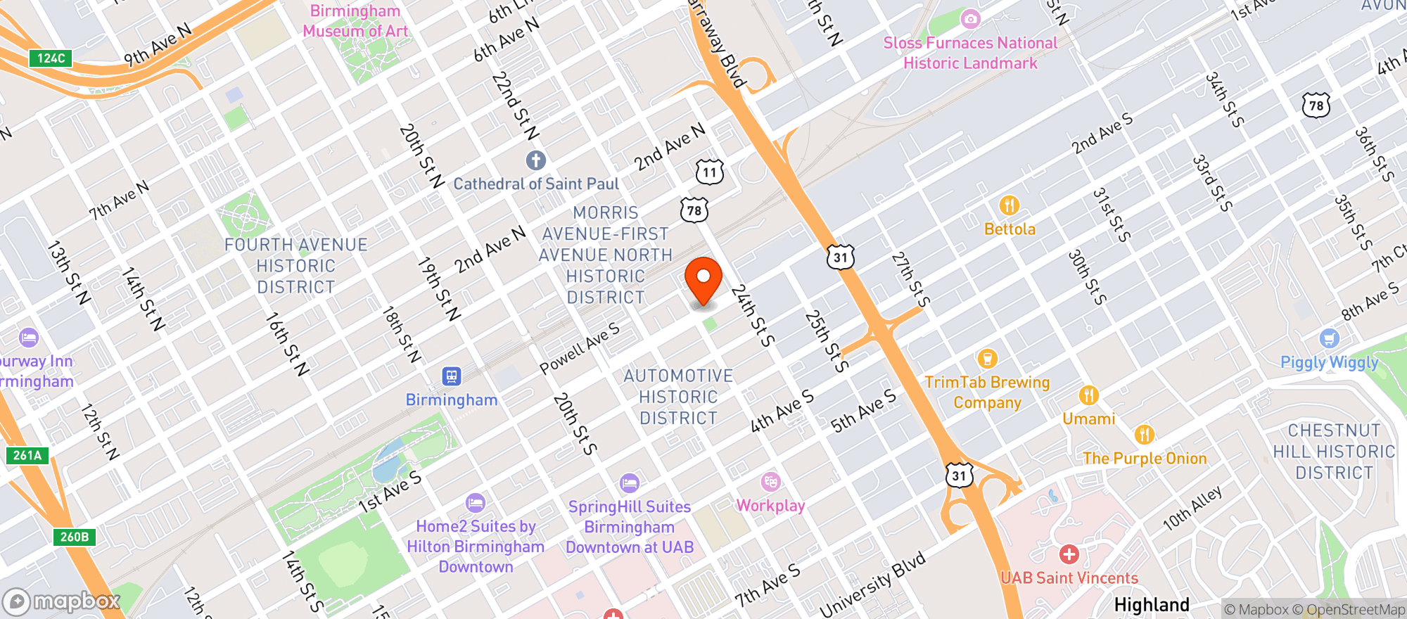Map showing Lapeer Steak & Seafood