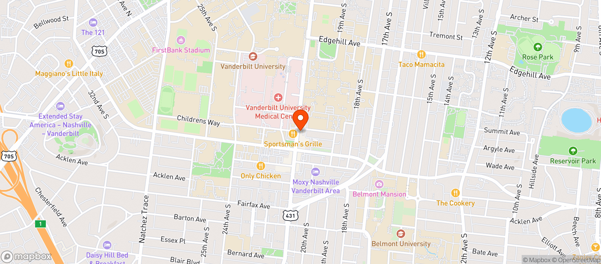 Map showing Twenty-First