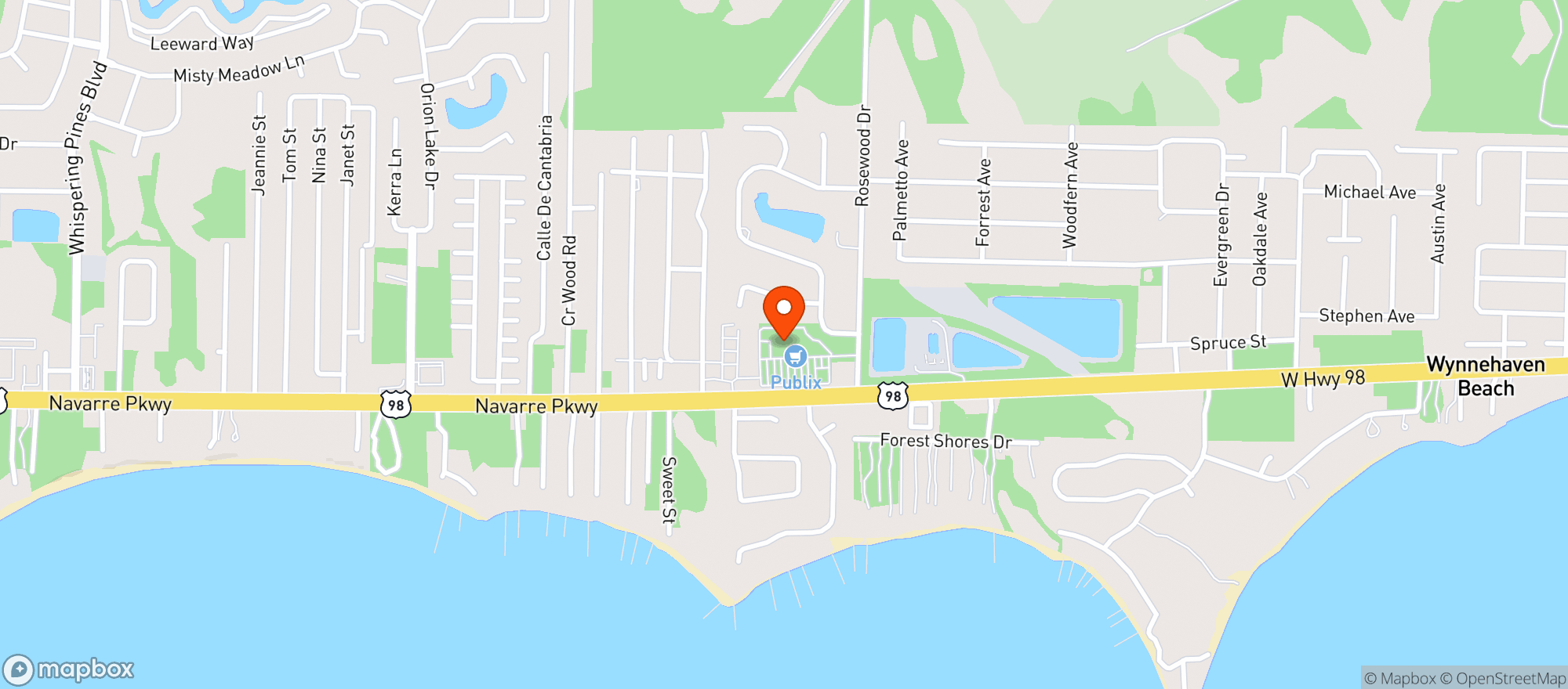 Map showing Publix