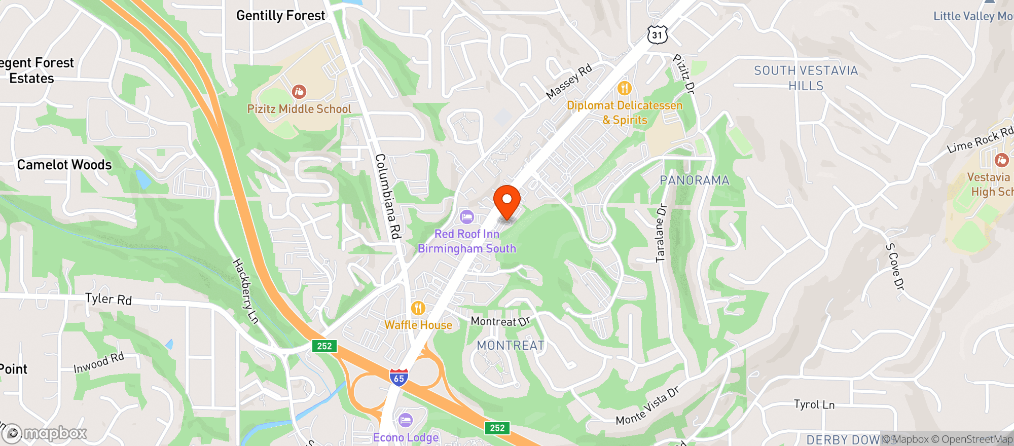 Map showing Waldos Chicken & Beer