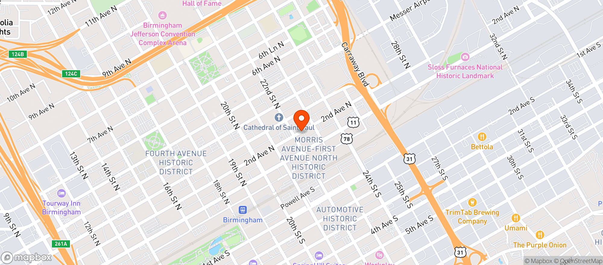 Map showing El Barrio