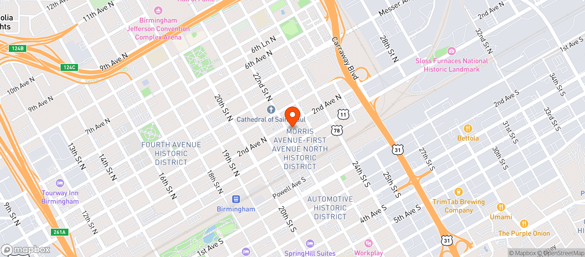 Map showing The House Of Found Objects