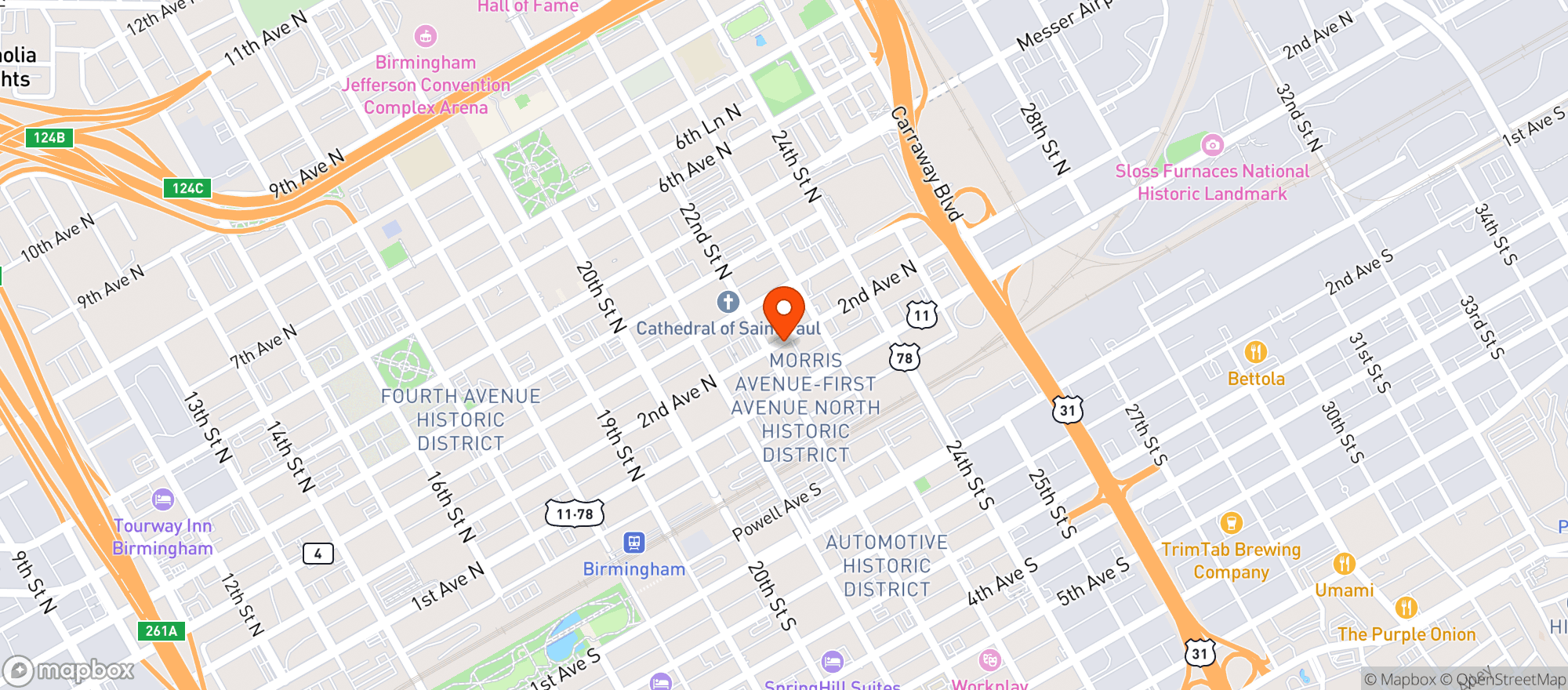 Map showing Nightcap