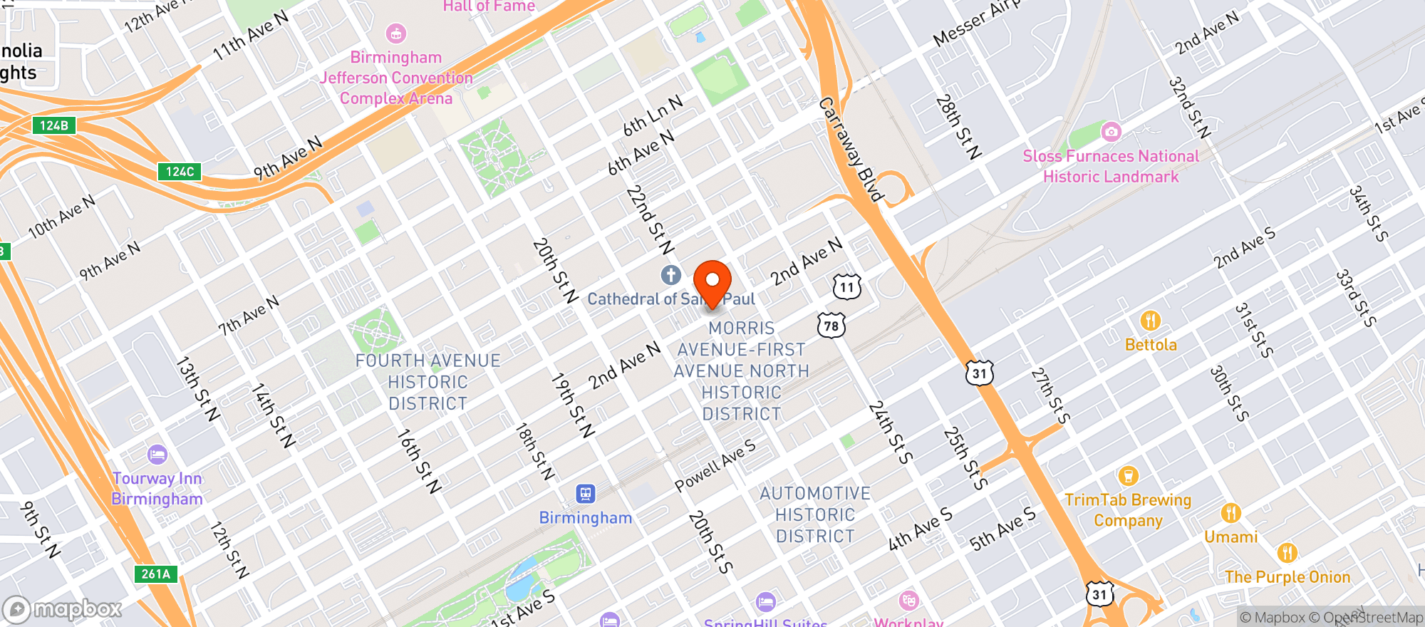 Map showing Le Fresca Ristorante Italiano