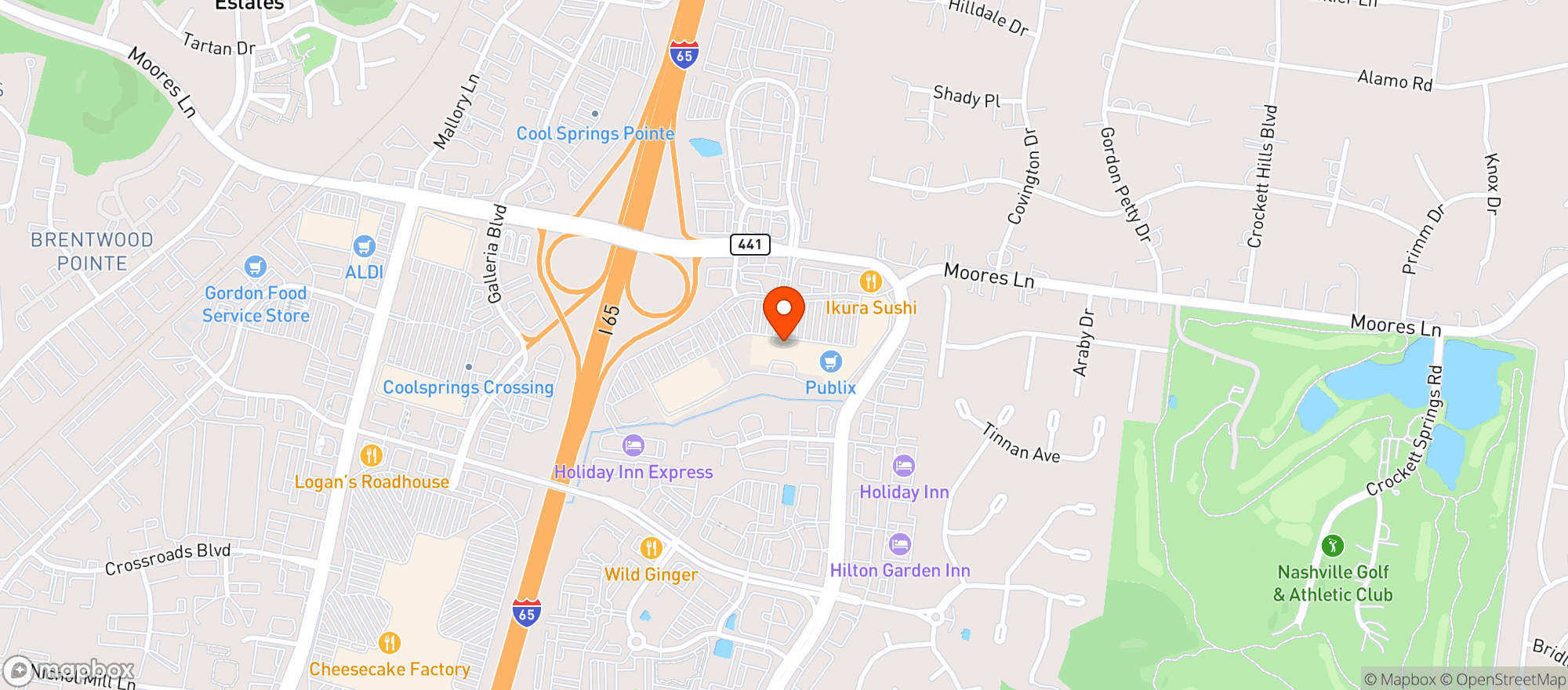 Map showing Publix