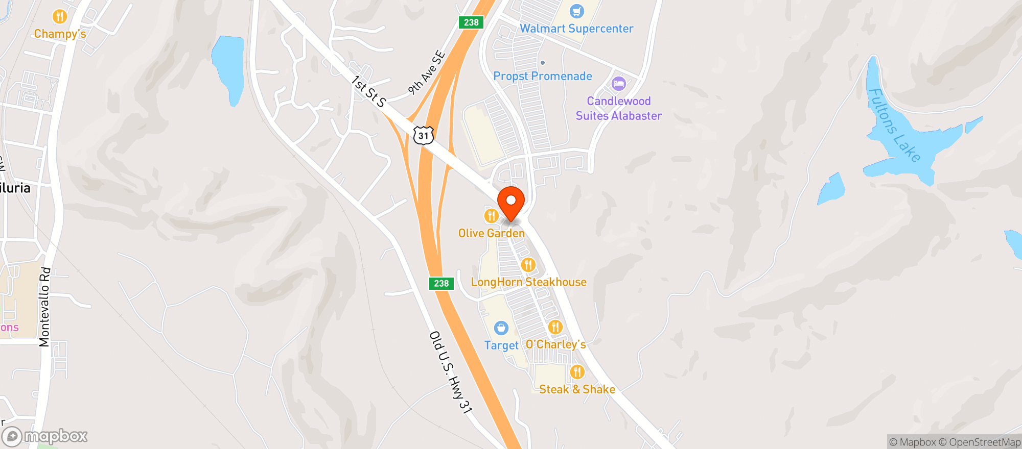 Map showing Target