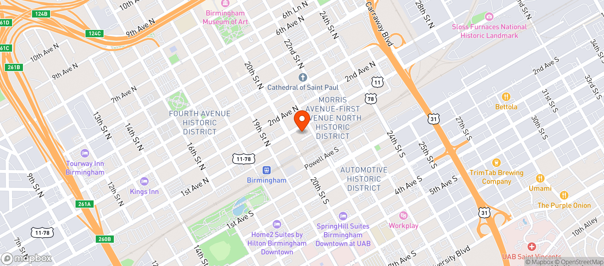 Map showing La Fete