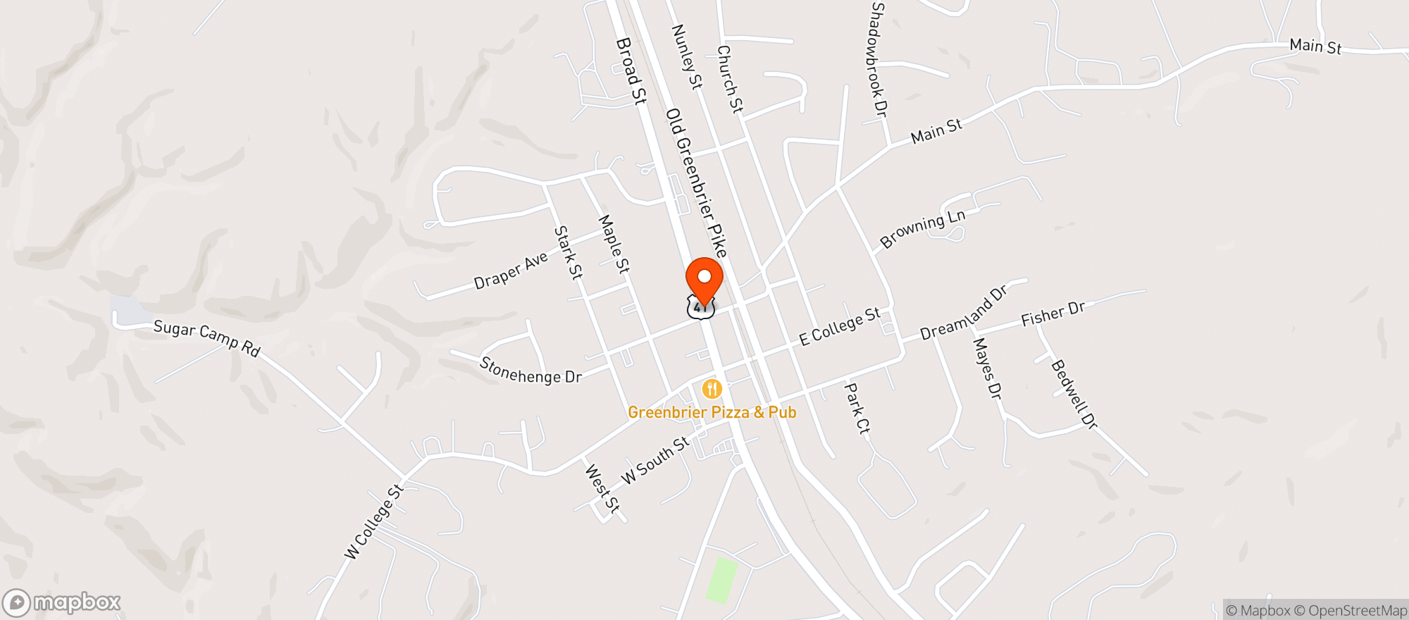 Map showing Corner Liquors