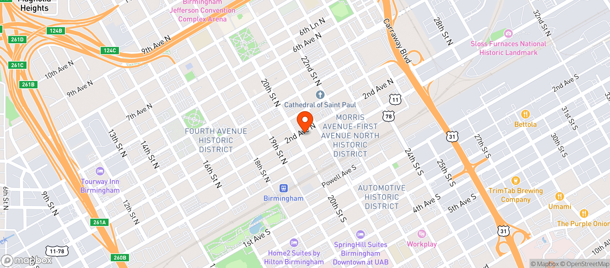 Map showing Helen