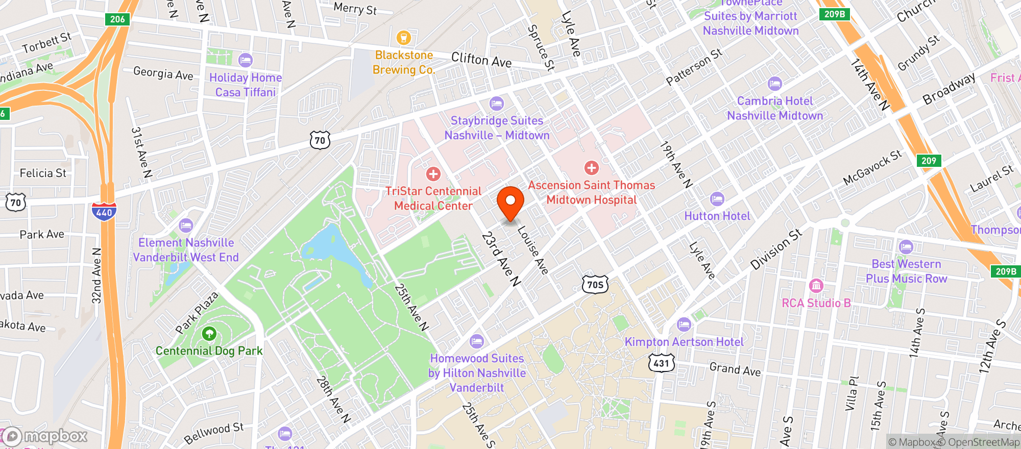 Map showing Jimmy Kelly's Steakhouse
